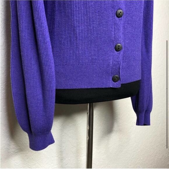 Cabi Sunday French Violet purple button front cardigan sweater size Small #5834 - Picture 6 of 16
